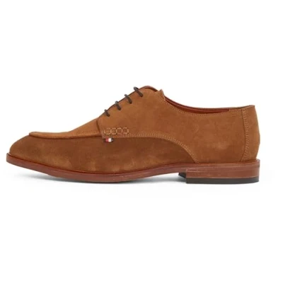 Image de Tommy Hilfiger Chaussures Derby Homme Thunit en Daim, Marron (Coconut Grove), 43