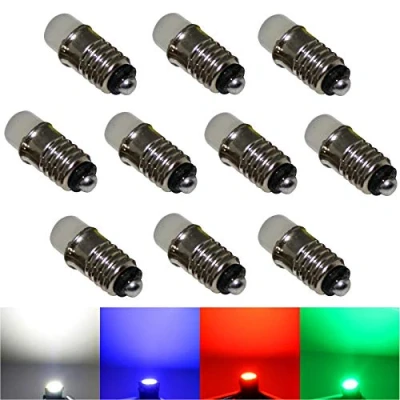Image de Lot de 10 ampoules LED E5,5 12 V Blanc froid bleu vert rouge (blanc froid) modélisme