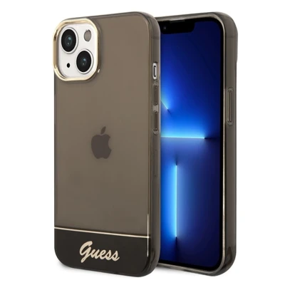Image de Guess GUHCP14MHGCOK Coque de Protection Rigide Transparente pour iPhone 14 Plus 6,7&quot; Noir/Noir