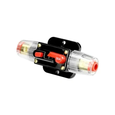 Image de QWORK® 1 pièces 50A auto disjoncteur, avec commutateur manuel de réinitialisation fusible pour interrupteur stéréo protection voiture