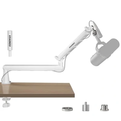 Image de Aokeo AK 55 Bras de microphone réglable pour bureau Convient Blue Yeti, Snowball iCE, HyperX QuadCast, SoloCast, Elgato Wave, etc