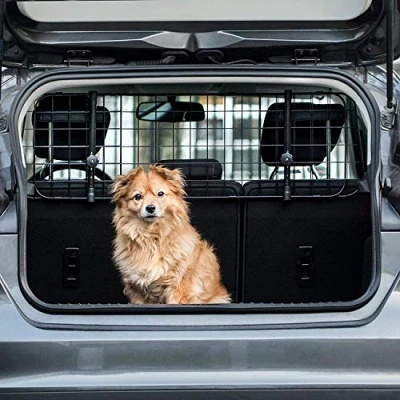 Image de Heldenwerk Grille Voiture pour Chien Universelle Barrière de Protection Coffre avec Fixation à l&#039;appui tête réglable en continu