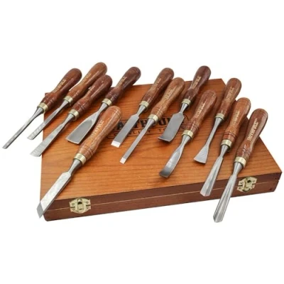 Image de Faithfull Wood Carving Chisel Set of 12 in Presentation Case