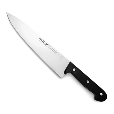 Image de Arcos Séries Universal Couteau du Chef à Découper Lame Acier Inoxydable Nitrum 250 mm Manche Polyoxyméthyléne (Pom) Couleur Noir