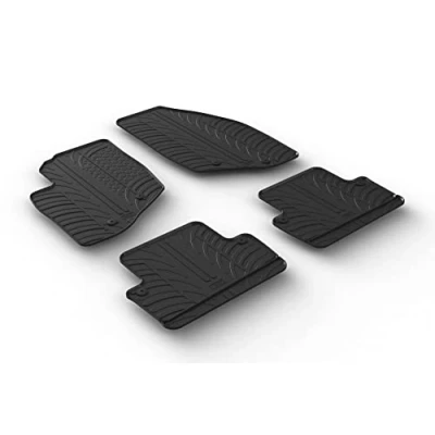 Image de Gledring 0390 Ensemble de tapis sol Caoutchouc avant et arrière 4 noir 750mm 550mm VOLVO: S60 I, V70 2