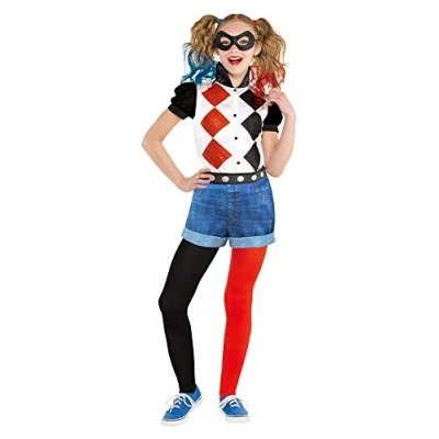 Image de amscan 9906096EU Harley Quinn Costume classique 10 12 ans, Noir