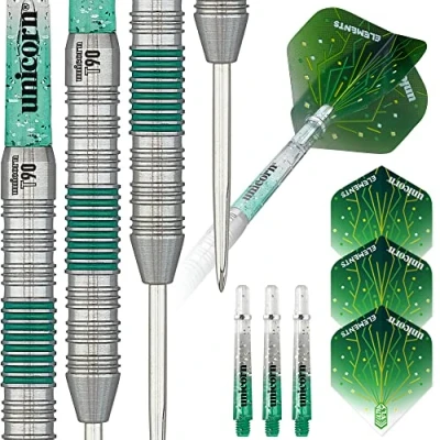Image de Unicorn Fléchettes T90 Core XL Green Type 2 avec Pointe en Acier tungstène 90 Unisexe, Vert, 20 g