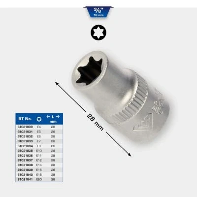 Image de KS TOOLS BT021837 Clé à douille E12 Torx extérieur