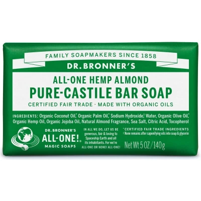 Image de Dr. Bronner&#039;s Savon Amande en barre de Castille pur