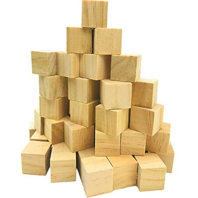 Image de Fycooler Cube en Bois (70 Pcs) Petit Brut 2x2x2 cm Bloc Naturel Bricolage, Loisirs Créatifs, Alphabet, Tampons, Lettres, Puzzle, Construction, Jouet, Nombre