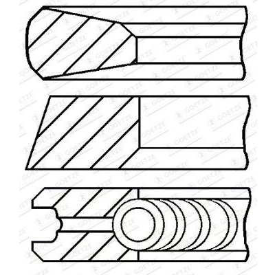 Image de GOETZE ENGINE 08 443200 00 Jeu De Segments Pistons 126