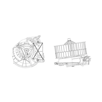 Image de MAHLE ORIGINAL AB 25 000P Pulseur d&#039;Air pour véhicules avec système de climatisation direction à droite
