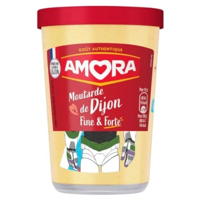 Image de AMORA Moutarde de Dijon Fine et Forte goût incomparable authentique 185g
