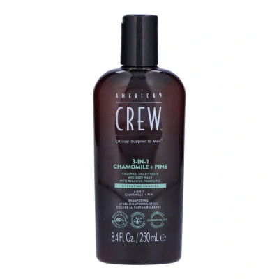 Image de American Crew 3IN1 Chamomile &amp; PINE, SHAMPOO, Conditioner BODY WASH Gel douche, Homme, Taille: 1000 ml,