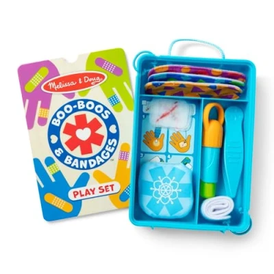 Image de Melissa &amp; Doug Ensemble de Jeu bobos et Bandages réutilisables, kit Premier Secours à partir 3 Ans