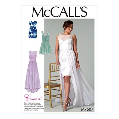 Image de McCall&#039;s Patterns 7507 A5 Patrons de Robes pour Femme Tailles 34 à 42 Tissu Multicolore 17 x 0,5 0,07 cm