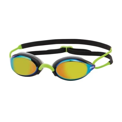 Image de Zoggs Fusion Air Titanium Black Lime Mirror Gold Unisexe, Noir/Vert Citron/doré Miroir, Taille Unique