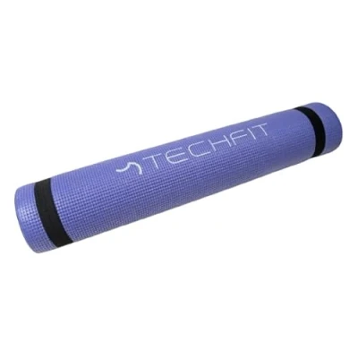 Image de TechFit Fitness Tappetino Yoga Professionale Ideale per Palestra in Casa, Esercizi del Pavimento, Campeggio, Stretching, Pilates 6 mm, Purple
