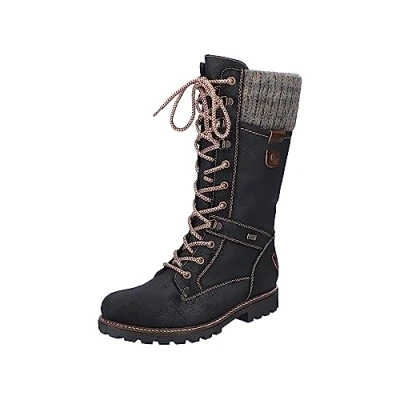 Image de Remonte Femme D7477 Bottes de Neige, Noir (Schwarz/Nero/Kastanie/Graphit 02), 40 EU