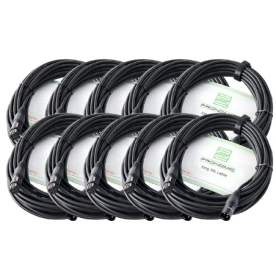 Image de Pronomic Stage XFXM 10 Câble de micro XLR m noir set