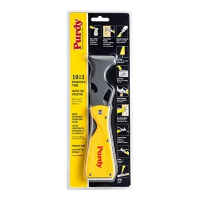 Image de Purdy Outil multifonction 10 En 1 pour peintre acier inoxydable Grattoir à mastic Couteau