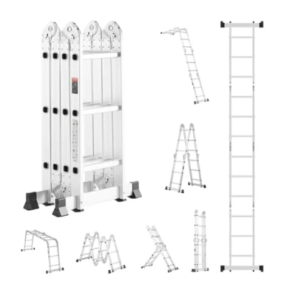 Image de VEVOR multifunctionele ladder ladderframe 7 in 1 3 treden 3500mm