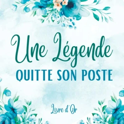 Image de Une légende quitte son poste: Livre d&#039;or retraite à compléter de félicitations, souhaits et photos souvenirs. Idée cadeau d’au revoir pour un collègue ou chef travail.