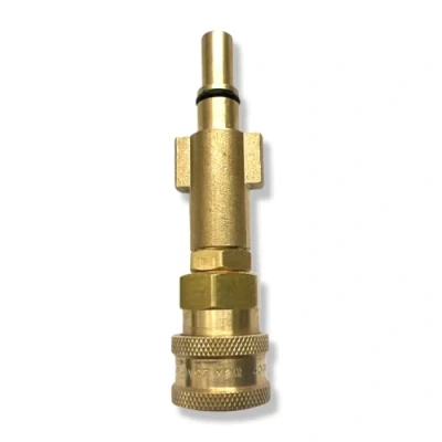 Image de M&amp;M Smartek Raccord rapide Adaptateur baïonnette 1/4&quot; pour nettoyeur haute pression comme Compatible avec B&amp;D Lance à mousse en laiton (pour Black &amp; Decker #6)