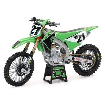 Image de New Ray Toys Réplique de vélo Kawasaki Race Team Jason Anderson, échelle 1:12, enfants, cadeaux, anniversaires, vert