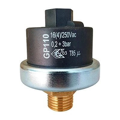 Image de Mater GP110 Interrupteur de pression 1/4&quot; Réglable 0,2 3,0 bar Préréglage 1,3