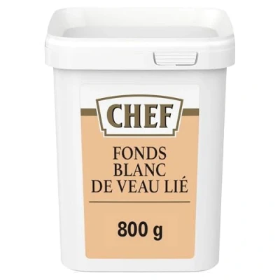 Image de CHEF Fonds Blanc de Veau Lié 800g Déshydraté Aides Culinaires, Sauces, viande Boîte pour 20L à 40L
