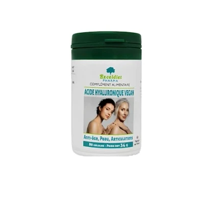 Image de Acide Hyaluronique Vitamine C Anti Age, Ride,Repulpant 80 gélules HPMC Hydratation,Elasticité Visage,Cou,Mains