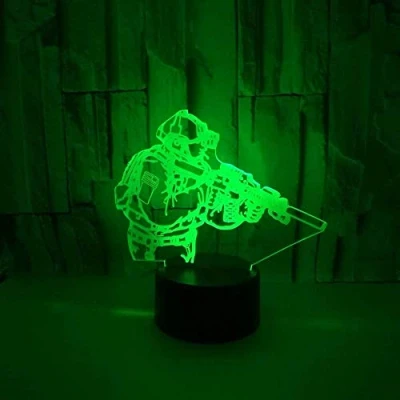 Image de HPBN8 Ltd 3D Soldat LED Lampe Art Déco la Couleur Changeant Lumières Décoration Maison Enfants Cadeau Lumière Touch Control 7 Couleurs Change USB Lampes Bureau Powered