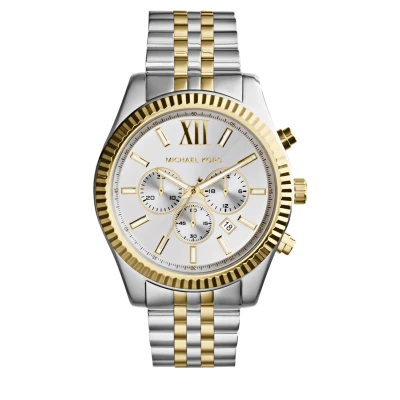 Image de Michael Kors Lexington Montre à aiguilles silvercoloured/goldcoloured, Homme, Taille: One Size, Silver coloured/gold coloured