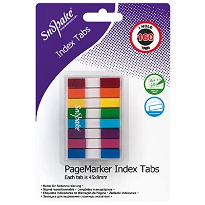 Image de Snopake 15845 onglets avec pointes codées couleur 45 x 8 mm 160 Assortis