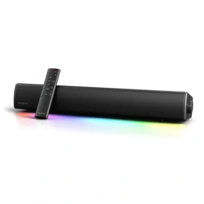 Image de Creative Sound Blaster GS5 Barre de Son Gaming, RGB avec Technologie SuperWide, Alimentation par Adaptateur, Jusqu&#039;à 60W Puissance maximale, Bluetooth 5.4, Optical in, Prise Casque, pour PC et TV