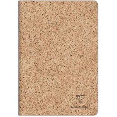 Image de Clairefontaine 83523C Un Cahier Piqué Cousu Fil couverture papier à base de Coques Cacao A4 21x29,7 cm 96 Pages Lignées Ivoire 90g Avec Rabat Collection Jeans&amp;Cocoa