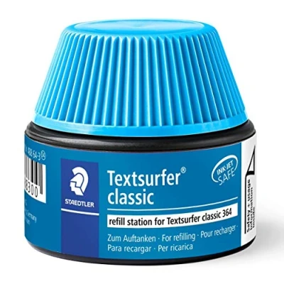 Image de Staedtler Textsurfer Classic 488 64 Flacon Recharge 30 Ml Pour Surligneur 364 Bleu