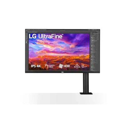 Image de LG ERGO UltraFine 32UN88AP W Ecran PC 4K 32&quot; dalle IPS résolution 3840x2160, 5ms 60Hz, HDR 10, DCI P3 95%, pied ergonomique réglable, USB C, haut parleurs