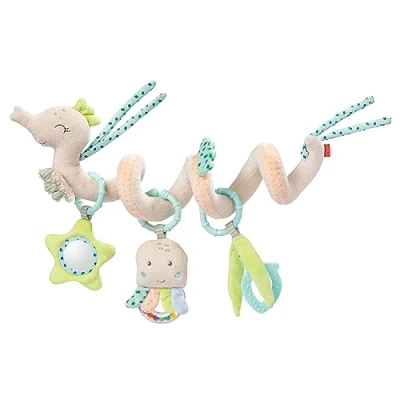 Image de Fehn Activite spirale Hippocampe Jouet pour poussette à toucher et saisir de motricité le lit, parc, la coque siège auto bébés jeunes enfants partir 0+ mois