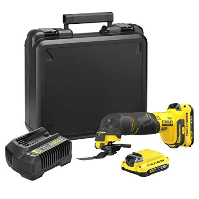 Image de Stanley FATMAX Outil multifonction rotatif Sans Fil 18V Lithium Ion 8000 18000 osc/min Avec 1 Mallette 2 batteries 2Ah Chargeur Gamme V20 SFMCE500D2K QW