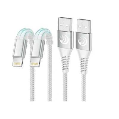 Image de Câble iPhone [1m+1m/Lot de 2] Cable Chargeur Certifié MFi Lightning avec Connecteur Résistant Fil Charge Rapide