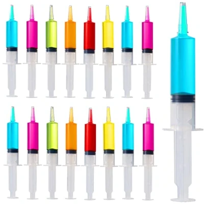 Image de THE TWIDDLERS 25 Grandes Seringues à Cocktail 60ml, Verres Réutilisables pour Jello Shot, Jelly, Cocktail, 18cm / 7&quot; Fête d&#039;anniversaire, un événement étudiant Solide &amp; sans BPA