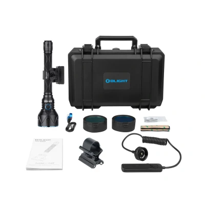 Image de OLIGHT JAVELOT PRO 2 KIT,Lanterne LED longue portée avec faisceau de lumière ouvert,Double interrupteurs et bouton poussoir à distance inclus,Charge magnétique USB