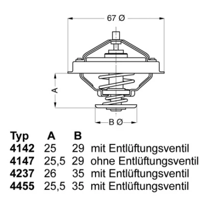Image de WAHLER 4455.80D Thermostat d&#039;eau 80 VOLKSWAGEN: Golf 4, 5, Touareg I, AUDI: A3 3/5 portes, Sportback, TT Coupe, PORSCHE: Cayenne