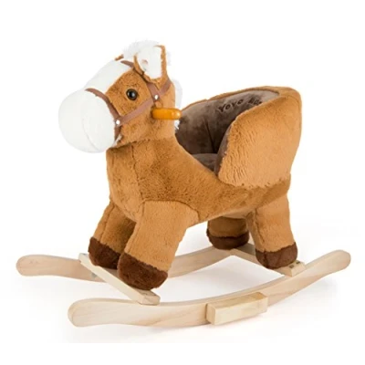 Image de Small Foot Cheval à Bascule au Pelage Doux et châssis Robuste. Les poignées Le siège Confortable Permettent Une Belle chevauchée en Toute sécurité, 10616