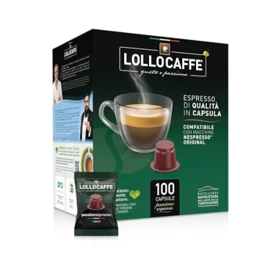 Image de lollo Caffe dosettes de café Passione Espresso Noir Compatible Nespresso (600)