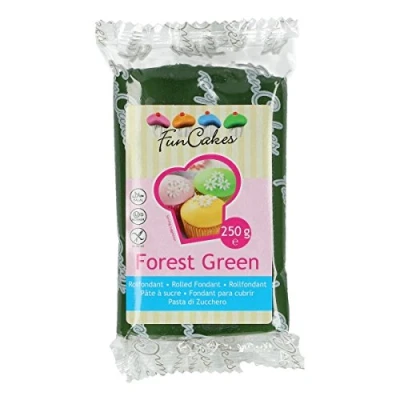 Image de Pâte à sucre vert botanique 250g FunCakes