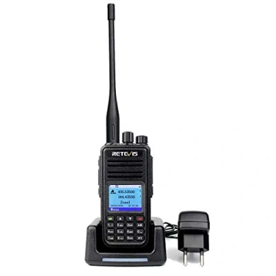 Image de Retevis RT3S DMR Radio Talkie Walkie Numérique Double Bande 3000 Canaux Ham DCDM TDMA VOX TOT Compatible avec Mototrbo TierⅠ&amp;Ⅱ (Noir, 1 pcs)