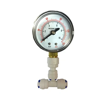 Image de The Water Filter Men Manomètre pour système d&#039;osmose inverse d&#039;aquarium RO avec 1/4